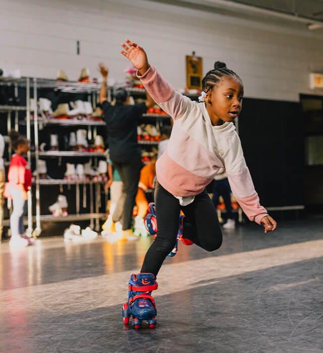 girl roller skating