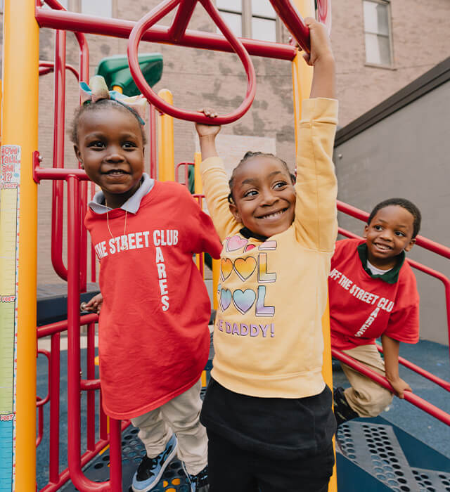 kids on jungle gym