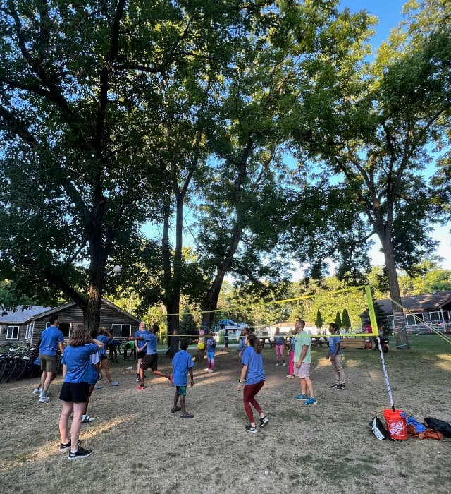 camp mathieu volleyball outside